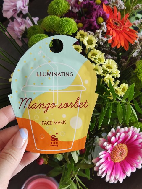 SINSAY Maseczka do twarzy, Rozświetlająca, Mango Sorbet