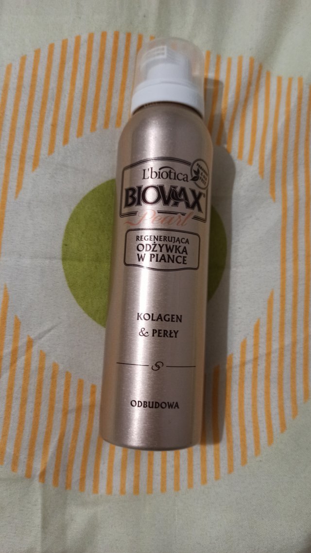 L'biotica Biovax, Pearl, Odżywka do włosów w piance, Regenerująca, Kolagen & Perły