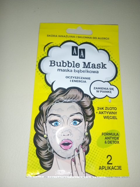Bubble Mask Oczyszczanie i Energia AA