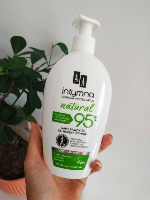 AA Intymna, Żel do higieny intymnej, Natural 95%, Nawilżający 