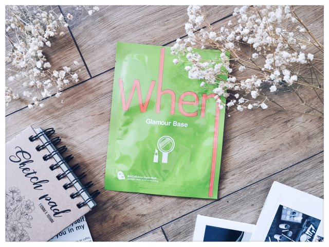When Glamour Base, Primer Bio-Cellulose Sheet Mask, Maska - primer do twarzy, Na kokosowym arkuszu biocelulozowym, Wygładzająca i ujędrniająca