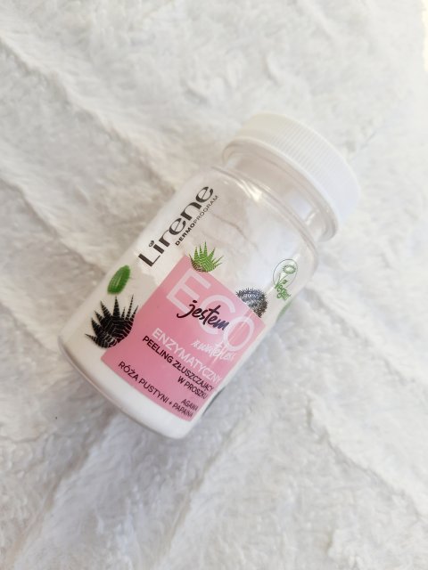 Lirene Jestem Eco, Peeling do twarzy w proszku, Enzymatyczny, Złuszczający, Agawa, róża pustyni i papaina