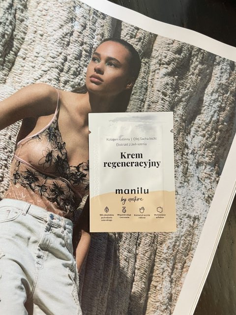 manilu Krem do twarzy, Regeneracyjny, Kolagen roślinny, olej Sacha Inchi i ekstrakt z żeń-szenia