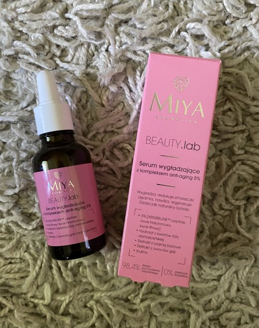 Miya Cosmetics Beauty lab, Serum do twarzy, Wygładzające, z kompleksem anti-aging 5%