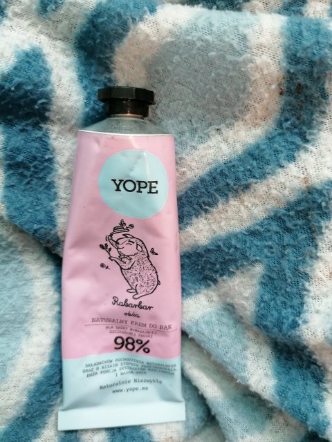 YOPE Krem do rąk, Rabarbar i róża