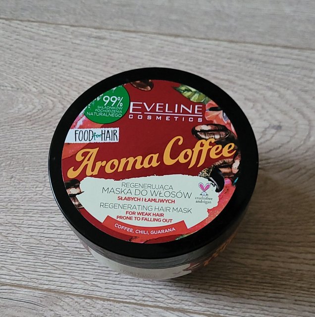 Eveline Food For Hair, Aroma Coffee, Maska do włosów, Z kawą, chilli i guaraną