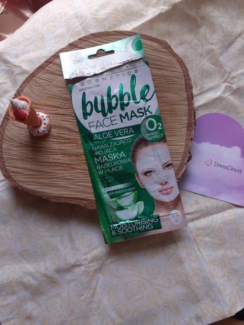 Eveline Bubble Face Mask, Maska do twarzy w płacie, Bąbelkowa, Nawilżenie