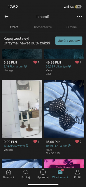 Pokaż swój profil na Vinted