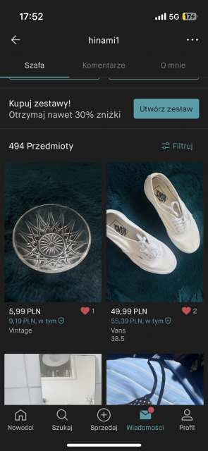 Pokaż swój profil na Vinted