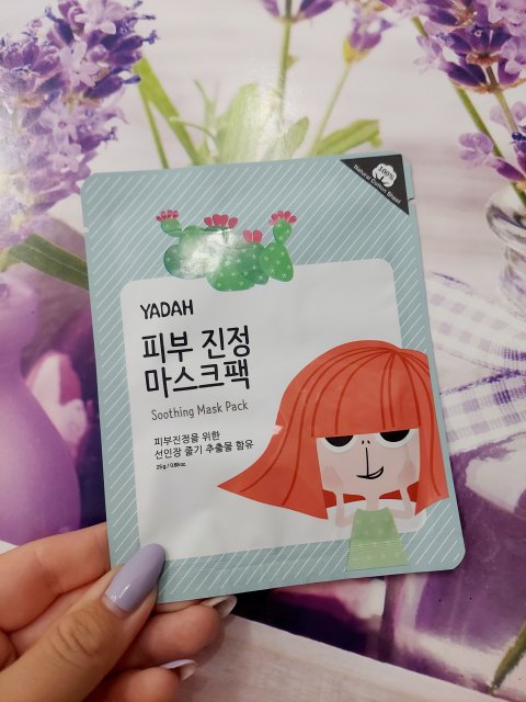 Yadah Soothing Mask Pack, Maska do twarzy w płachcie, Nawilżająca, Z ekstraktem z kaktusa