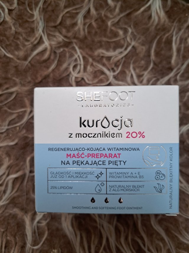 SheFoot Maść-preparat na pękające pięty, Kuracja z mocznikiem 20%, Regenerująco-kojąca, Witaminowa