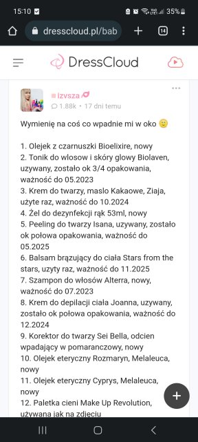 Prywatne wymiany, pokaż co masz 