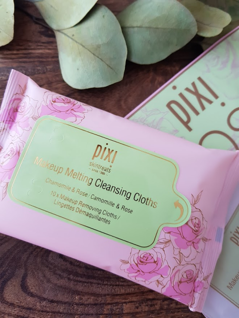 Pixi, Chusteczki do demakijażu, Makeup Melting Cleansing Cloths, Chamomile & Rose