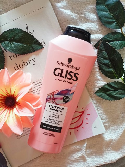 Schwarzkopf Gliss, Split Ends Miracle, Szampon do włosów, Z kompleksem jonowym i olejem z pestek winogron