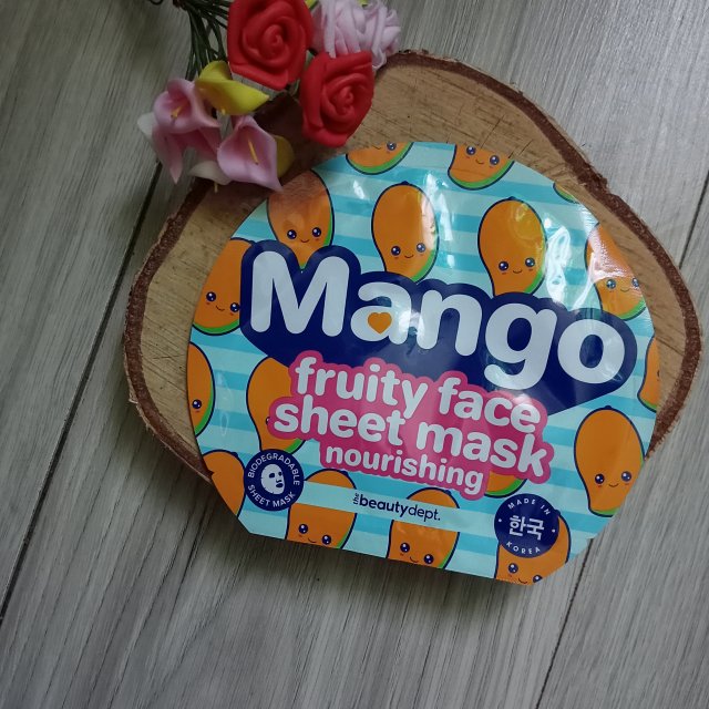 The Beauty Dept. Maseczka do twarzy w płacie, Fruity Face Sheet Mask, Mango, Nourishing