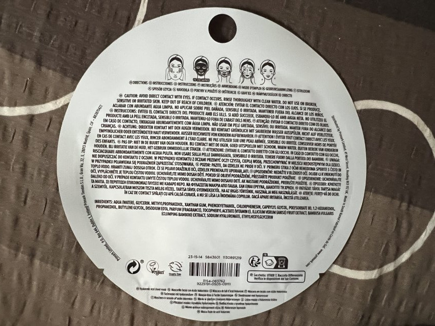 PS... Maseczka do twarzy w płacie, Hydrating, Hyaluronic Acid Sheet Mask