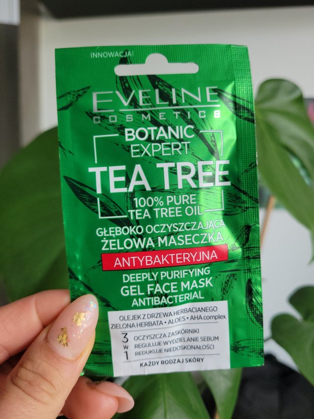 Eveline Botanic Expert, Maseczka do twarzy, Tea Tree, Żelowa, Głęboko oczyszczająca, Antybakteryjna