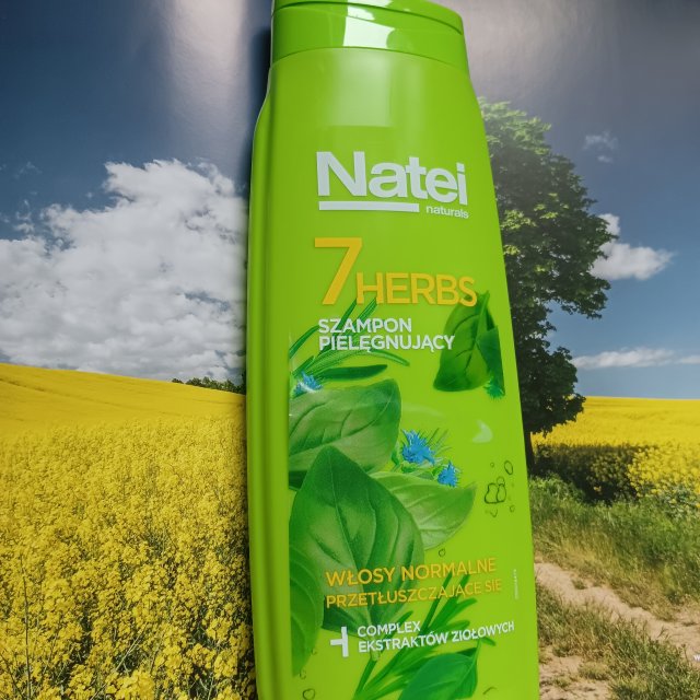 Natei Naturals, 7 Herbs, Szampon do włosów, Pielęgnacyjny