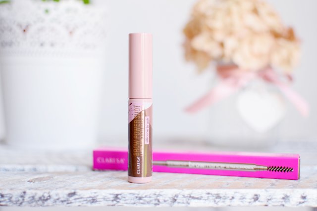 Claresa Żel do brwi, Brow Power Shot, Z kofeiną, Efekt laminacji, Transparentny