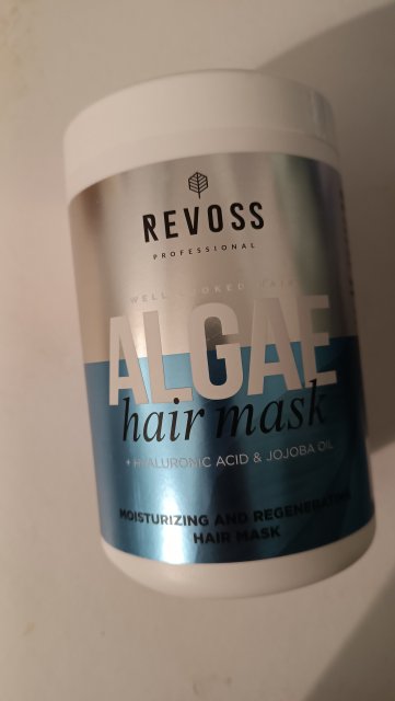 Revoss Maska do włosów, Algae, Nawilżająco-regenerująca, Kwas hialuronowy, olej jojoba