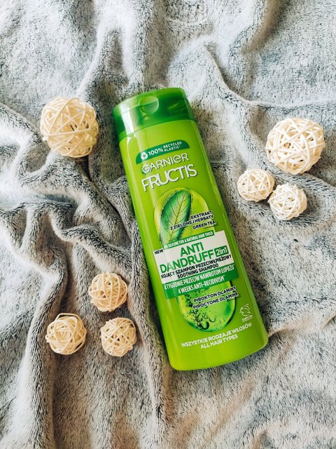Garnier Fructis, Anti Dandruff, Szampon do włosów, 2w1, Kojący, Przeciwłupieżowy, Wszystkie rodzaje włosów