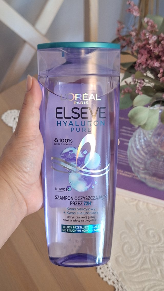 L'Oreal Paris, Elseve, Hyaluron Pure, Szampon oczyszczający