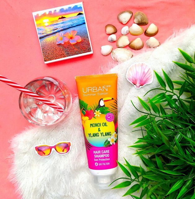 Urban Care Szampon do włosów, Summer Edition, Monoi Oil & Ylang Ylang, Hair Care Shampoo, Ochronny
