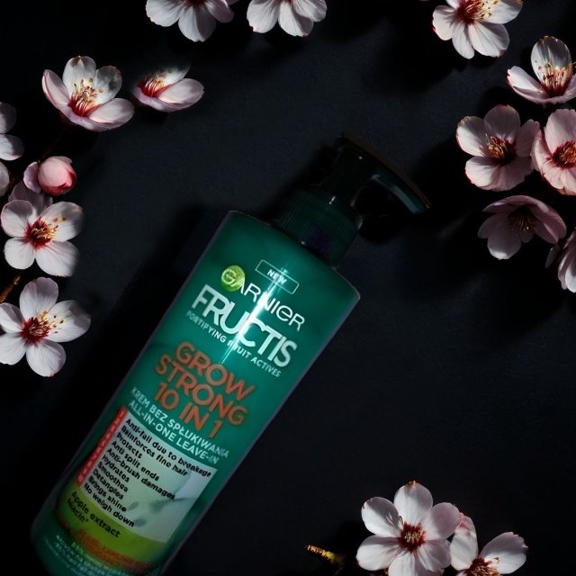 Garnier Fructis, Grow Strong, Krem bez spłukiwania, 10w1