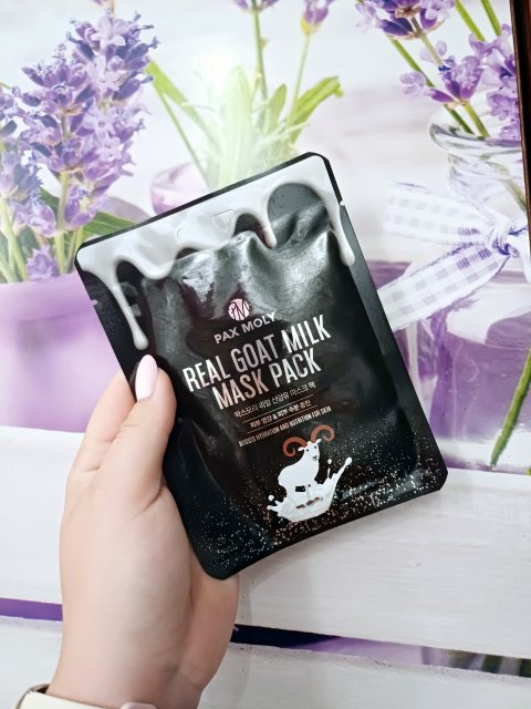 Pax Moly Maska do twarzy w płacie, Real Goat Milk Mask Pack