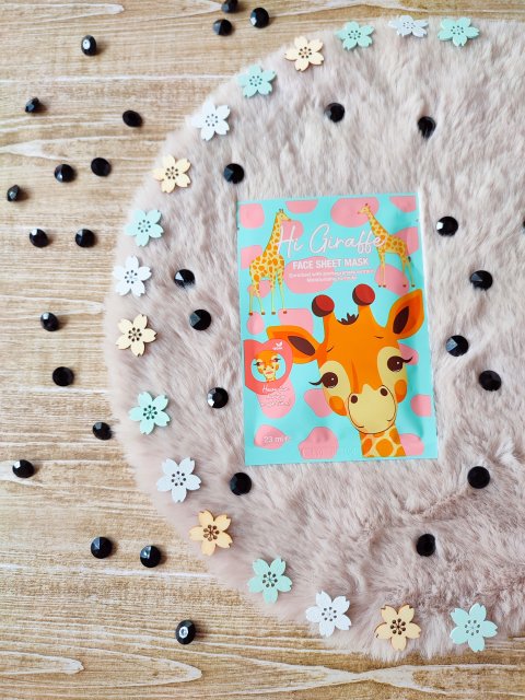 Maxbrands Marketing B.V. Face Sheet Mask, Maseczka do twarzy w płacie, Hi Giraffe, Nawilżająca, Z ekstraktem z granatu