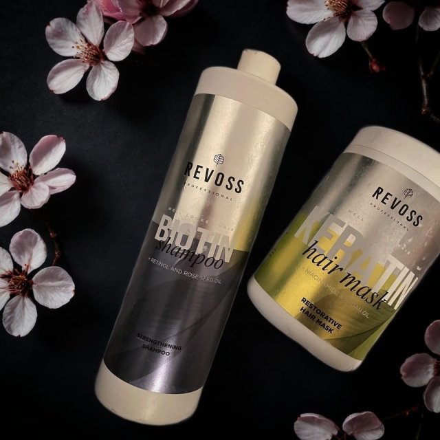 Revoss Szampon do włosów, Biotin, Wzmacniający i Keratin Hair Mask