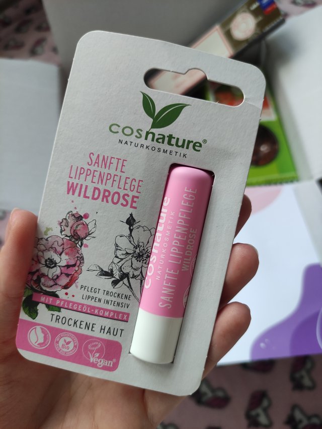 Cosnature Balsam do ust, Senfte Lippenpflege, Wildrose 
