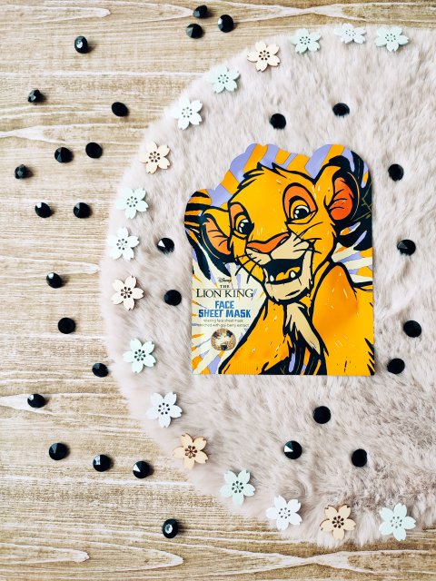 Topbrands Europe B.V. Disney, The Lion King, Maseczka do twarzy w płachcie, Simba, Relaksująca z wyciągiem z jagód goji