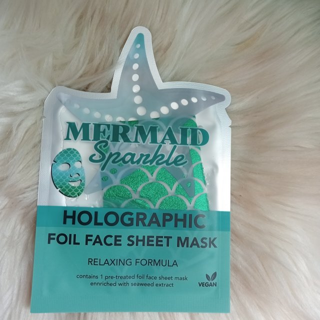 Maxbrands Marketing B.V. Maseczka do twarzy w płachcie, Holographic, Mermaid Sparkle, Formuła relaksująca