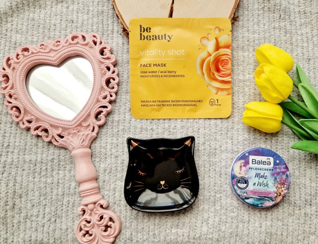 BeBeauty Natural, Maska do twarzy na tkaninie biodegradowalnej, Vitality Shot, Regenerująca, Woda Różana, Ekstrakt z Acai 