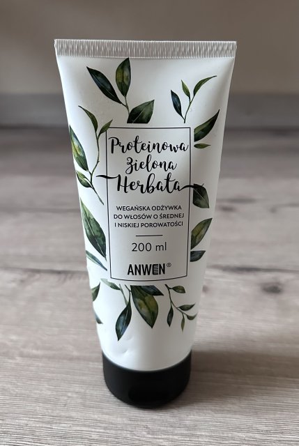 Anwen Odżywka do włosów o średniej i niskiej porowartości, Proteinowa Zielona Herbata 