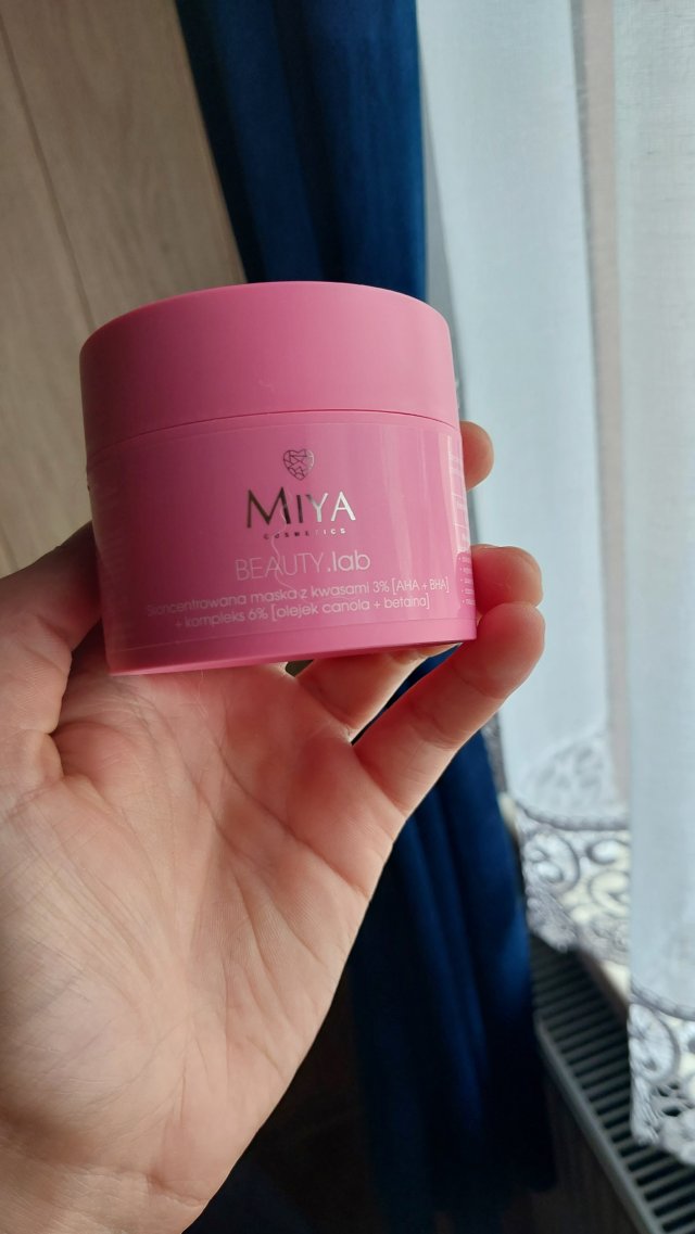 Miya Cosmetics Beauty lab, Maska do twarzy, Z kwasami AHA + BHA 3% do twarzy