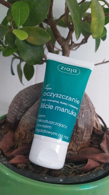 Ziaja Oczyszczanie, Liście manuka, Krem mikrozłuszczający z kwasem migdałowym, Na noc