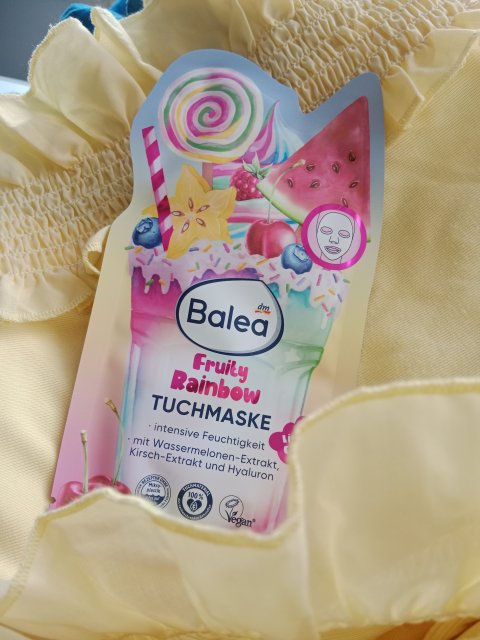 Balea Maseczka do twarzy w płacie, Fruity Rainbow