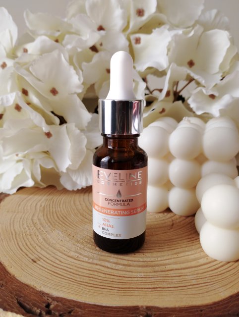 Eveline Skoncentrowana Formuła, Serum do twarzy, Regeneracja, 10% kwasy AHA + BHA Solution