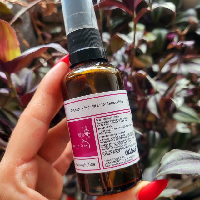 WhiteTree Natural Cosmetics Hydrolat, Z róży damaceńskiej, Organiczny