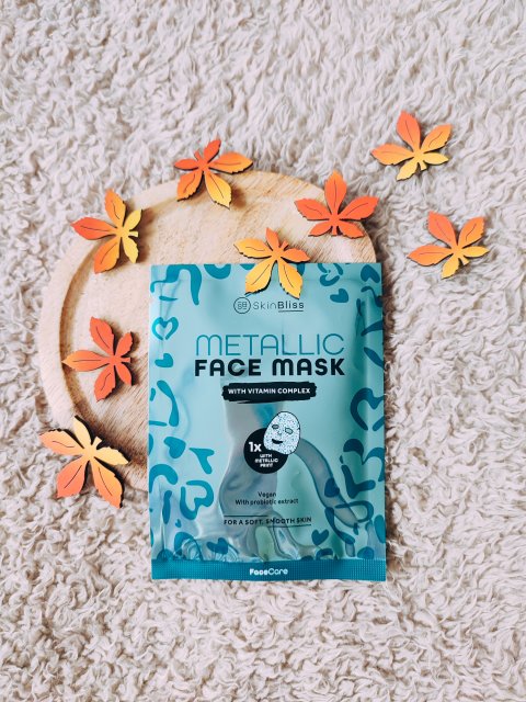 SkinBliss Maska do twarzy w płacie, Metallic Face Mask, Vitamin Complex