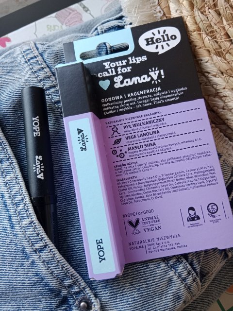 YOPE Peeling do ust, Lana V, Wygładzający, Zapach: White Flower