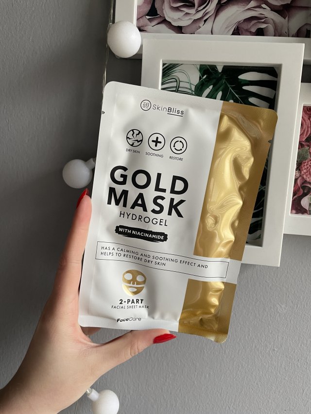 Mascot Europe Maska do twarzy w płacie, Hydrożelowa, Gold Mask, Łagodząca i zmiękczająca, pomaga zregenerować suchą skórę