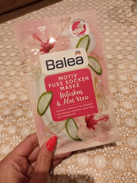 Balea Maska do stóp w skarpetkach, Hibiskus & Aloe Vera