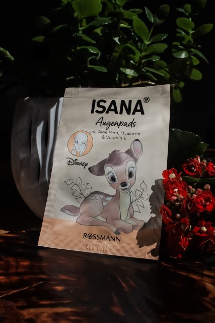 Isana Disney, Płatki pod oczy, Z aloesem, kwasem hialuronowym i witaminą E, Bambi