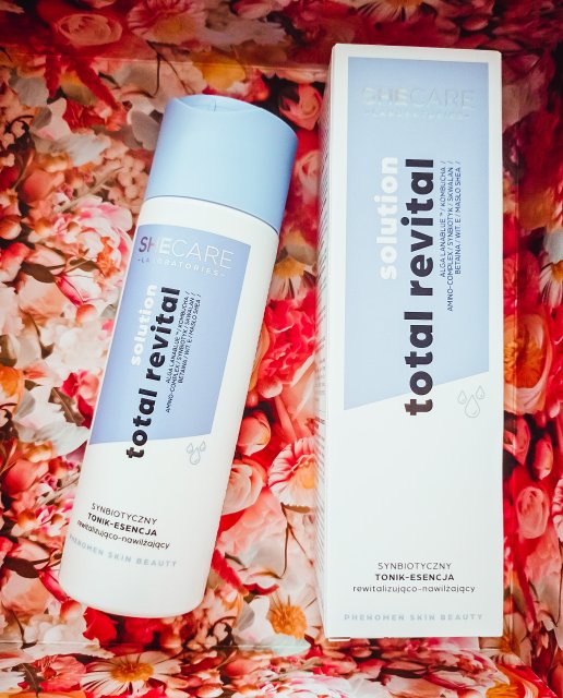 Shecare Tonik-esencja do twarzy, Solution Total Revital, Synbiotyczny, Rewitalizująco-nawilżający