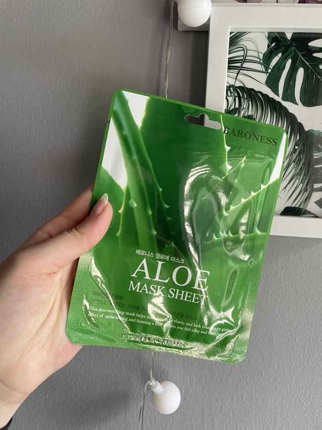 Baroness Maska do twarzy w płacie, Aloe, Kojąca