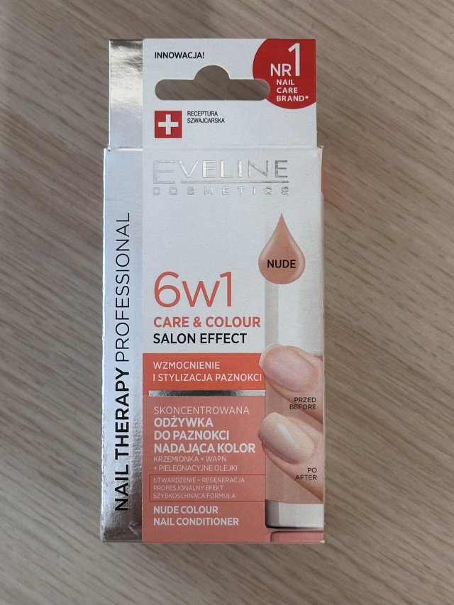 Eveline Care & Colour, Odżywka do paznokci nadająca kolor 6w1, Kolor Nude