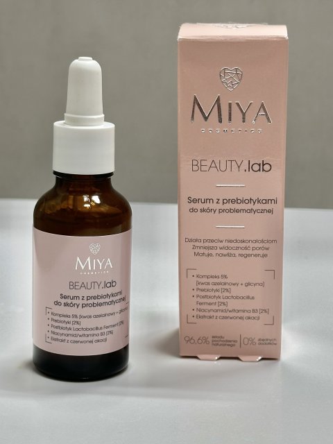 Miya Cosmetics Beauty lab, Serum do twarzy, Z prebiotykami, Do skóry problematycznej